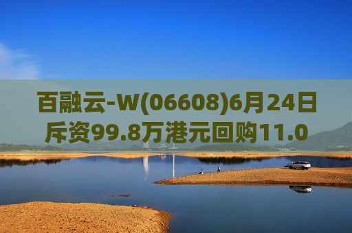 百融云-W(06608)6月24日斥资99.8万港元回购11.05万股