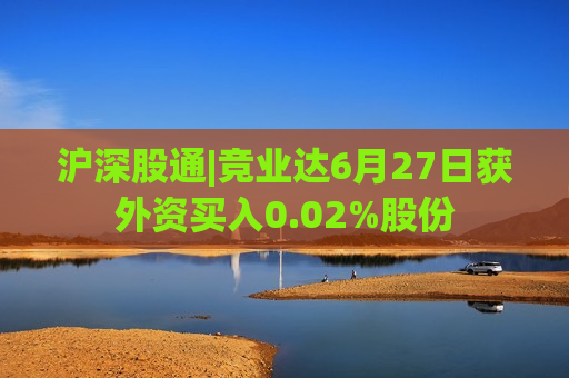 沪深股通|竞业达6月27日获外资买入0.02%股份