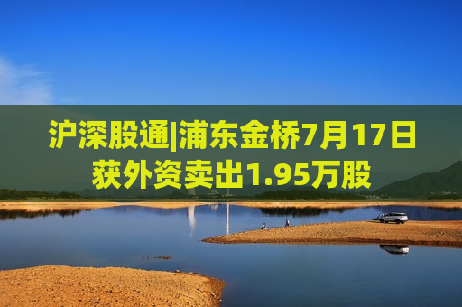 沪深股通|浦东金桥7月17日获外资卖出1.95万股