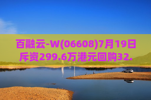 百融云-W(06608)7月19日斥资299.6万港元回购32.9万股