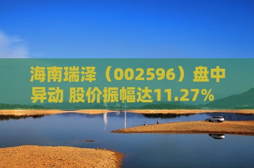 海南瑞泽（002596）盘中异动 股价振幅达11.27%  上涨9.86%（08-19）