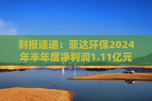 财报速递：菲达环保2024年半年度净利润1.11亿元