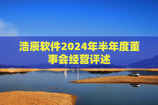 浩辰软件2024年半年度董事会经营评述  第1张