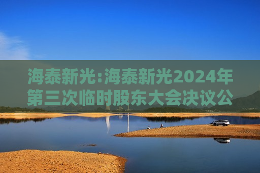 海泰新光:海泰新光2024年第三次临时股东大会决议公告  第1张