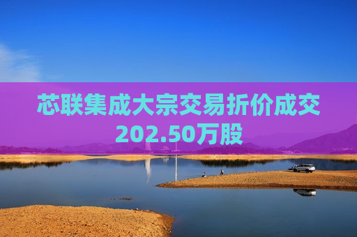 芯联集成大宗交易折价成交202.50万股  第1张