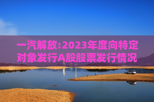 一汽解放:2023年度向特定对象发行A股股票发行情况报告书