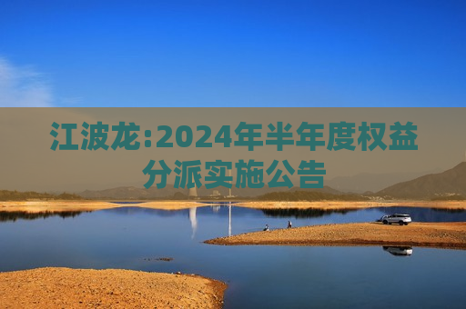 江波龙:2024年半年度权益分派实施公告