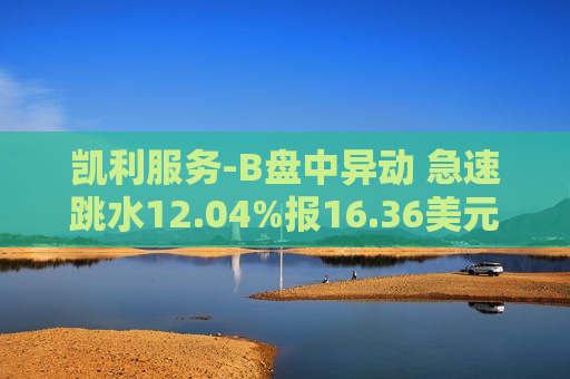 凯利服务-B盘中异动 急速跳水12.04%报16.36美元