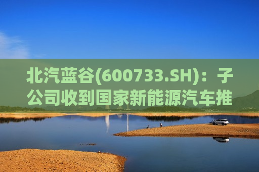 北汽蓝谷(600733.SH)：子公司收到国家新能源汽车推广补贴2554万元