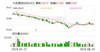 磷化工产业链景气度升温，兴发集团上半年净利润同比增长29.85%