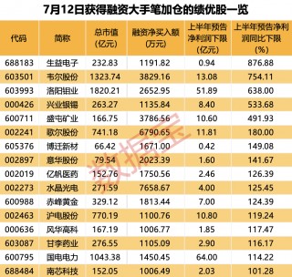 爆发，四大行齐创历史新高！“川普概念股”一字涨停，公司最新回应！融资客加仓七大行业，一批半年报绩优股获大手笔买入