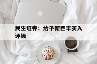 民生证券：给予新巨丰买入评级的简单介绍