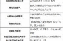 合众人寿吉林市中心支公司舒兰支公司被罚9000元：未真实准确地登记保险销售从业人员执业信息