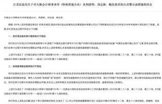 因年报审计项目违规 天衡会计师事务所及三名注册会计师被警示