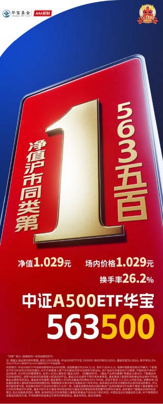 好运A500ETF“563500”上市首周累涨2.9%！场内价格、基金净值、换手率领跑沪市所有A500ETF！