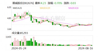 顺威股份：2024年上半年归属于上市公司股东的净利润同比增长34.52%