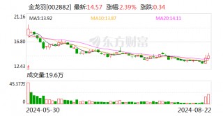 金龙羽：2024年半年度净利润约8359万元 同比下降31.14%