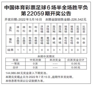 体彩足球开奖结果查询(体彩足球开奖结果查询500)