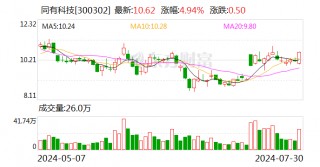 同有科技：半年报净利润实现扭亏