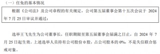 麟龙新材选举王飞为公司董事长 2023年公司净利1374.41万