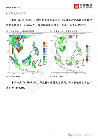 【国富棕榈油研究周报】缺乏明显驱动，棕榈油窄幅震荡 20240701