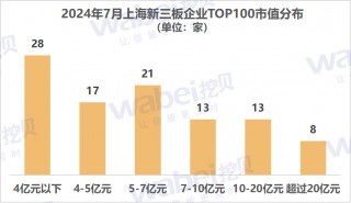 2024年7月上海新三板企业市值TOP100：22家企业冲击北交所