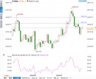 金价回到2400关口下方，能否继续突破关注这一关键位！