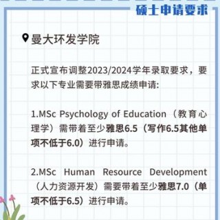 曼彻斯特大学研究生申请条件(曼彻斯特大学研究生申请条件及入学要求)