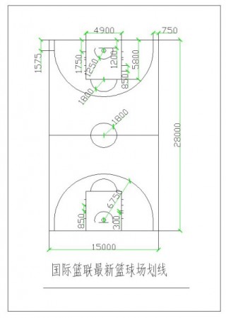 篮球场地标准尺寸画法(篮球场地标准尺寸画法清晰图)