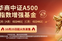 首只A500场外增强出场 华商中证A500指数增强基金强势首发