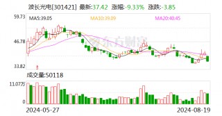 波长光电：2024年半年度净利润约2880万元 同比下降16.67%