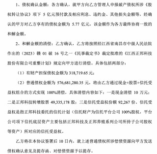 耗时两年多，大北农与正邦科技股权转让纠纷终和解，涉及金额超5亿元