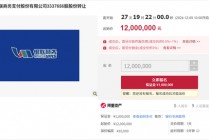 1200万起！这家支付机构300多万股将被拍卖