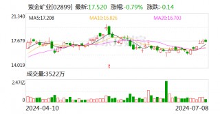 主要矿产品量价齐升 紫金矿业上半年预盈145.5亿元至154.5亿元