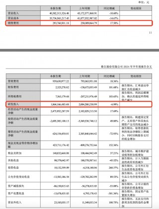 歌尔股份2024上半年净利大增190%，销售费用2.94亿元