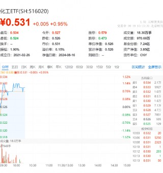 化工板块开盘冲高，化工ETF（516020）盘中上探1.14%，近8成成份股飘红！