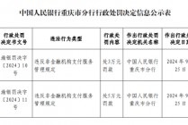 重庆市公众城市一卡通被罚5万元：违反非金融机构支付服务管理规定