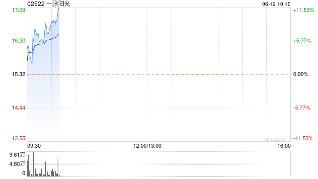 一脉阳光早盘持续上涨逾10% 公开发售一阶段获336.33倍认购  第1张