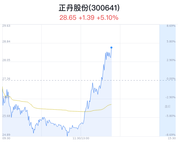 正丹股份上涨5.10% 净流入增加1.06亿  第1张