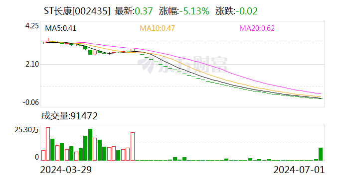 ST长康：公司股票将自2024年7月2日（星期二）开市起停牌  第1张