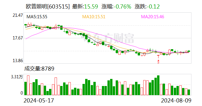 欧普照明：选举马炉光为职工代表监事  第1张