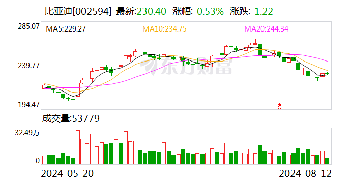 深股通连续5日净卖出比亚迪 累计净卖出8.23亿元  第1张