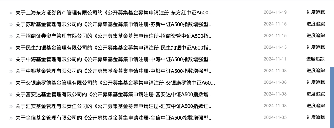 近90只中证A500相关产品上报，中小公募和券商资管都想在指数基金赛道争一争  第1张