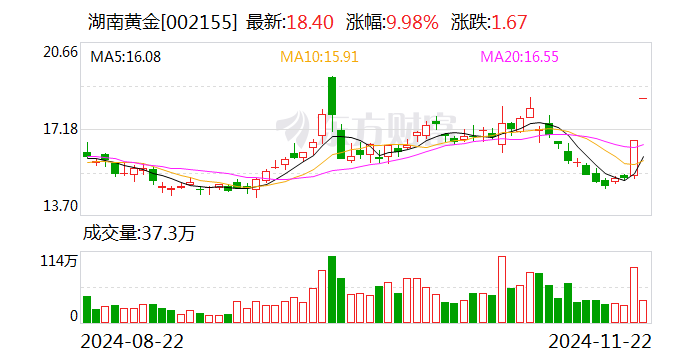 湖南黄金：关注到媒体报道平江发现超40条金矿脉 最终能够注入上市公司的黄金资源以评审备案的储量为准  第1张