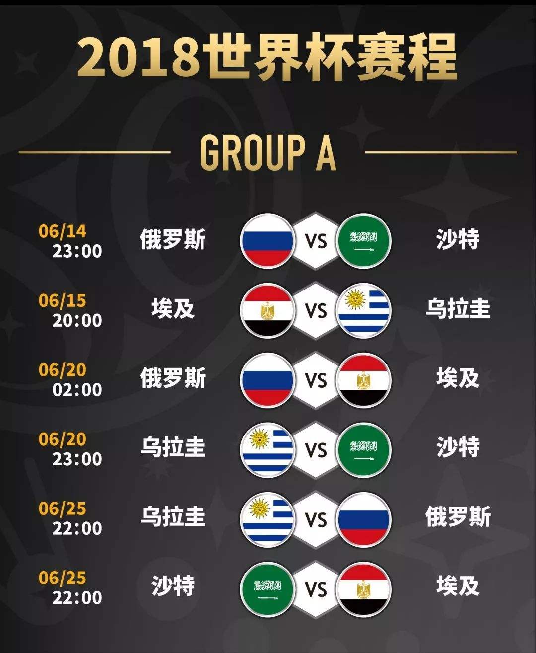 世界杯2018赛程表图(世界杯足球赛2018赛程)  第1张