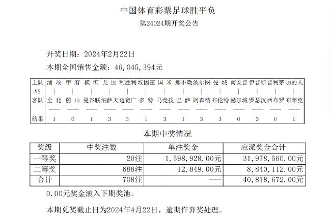 足彩中奖计算公式(足彩中奖计算公式4串1)  第1张