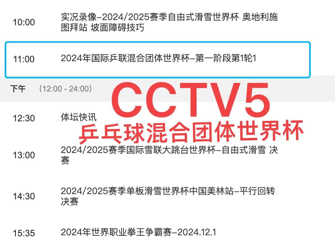 cctv5节目表回放(cctv5节目单表回看)  第1张