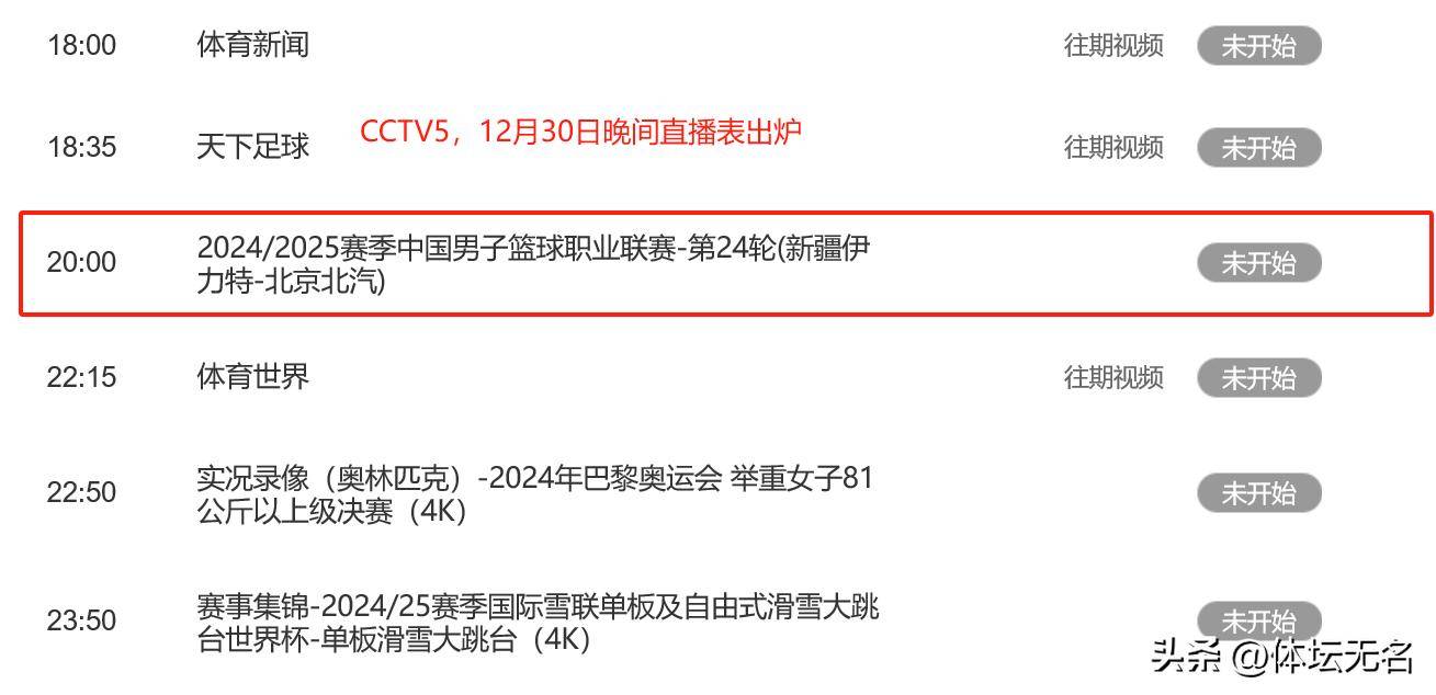 cba赛程cctv5直播(cba赛程cctv5直播北京对北控12月4日睌比赛结果)  第1张