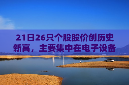 21日26只个股股价创历史新高，主要集中在电子设备、机械设备等行业