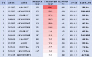 泰康中证A500ETF昨日资金净流入2.18亿元，同类产品倒数第一！成立以来跌4.13%首批同类倒数第一